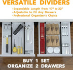 SpaceAid 4 Pack Bamboo Drawer Dividers - Image 5