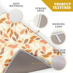 Fall Leaves Dish Drying Mat for Kitchen Counter Autumn Orange White Leaves - Image 4