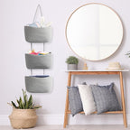 TeoKJ Over the Door Organizer, 3-Tier Woven Cotton Hanging Kitchen Baskets - Image 4