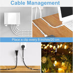 Self-Adhesive Cable Clips Black, Upgraded Wire Clips - Image 6