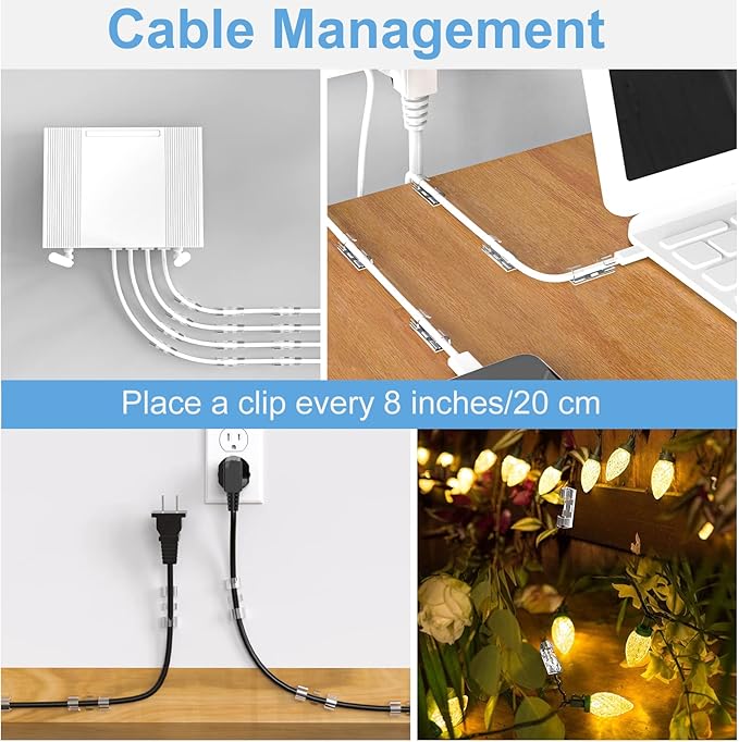 Self-Adhesive Cable Clips Black, Upgraded Wire Clips - Image 6