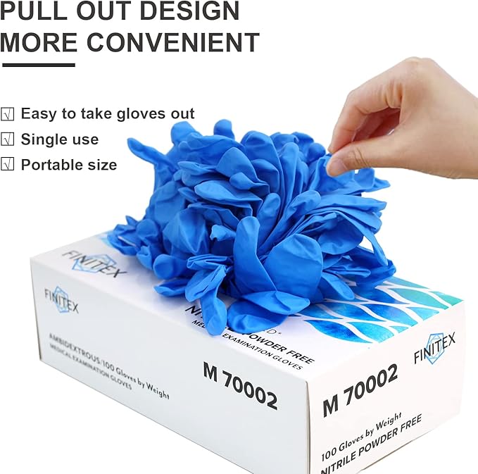 FINITEX Nitrile Disposable Medical Exam Gloves 4 mil Powder-free Latex-Free 100 - Image 8
