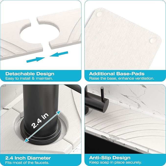 Stone Faucet Mat for Kitchen Sink - Image 5