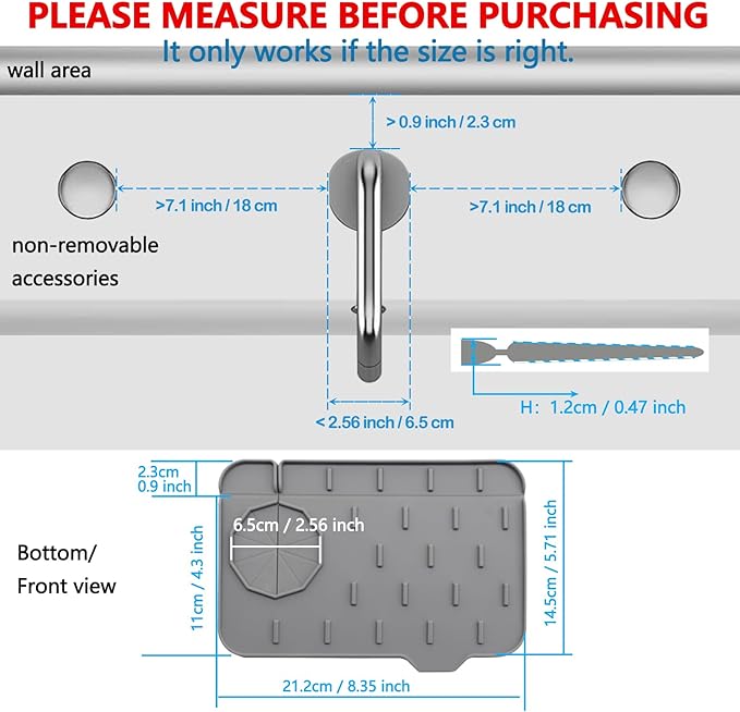Mini Splash Guard 8.3" Dual-Sided Faucet Splash Guard Small Faucet Handle Drip - Image 7