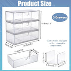 BTSKY 3 Pack Clear Acrylic Battery Storage Organizer - Image 3