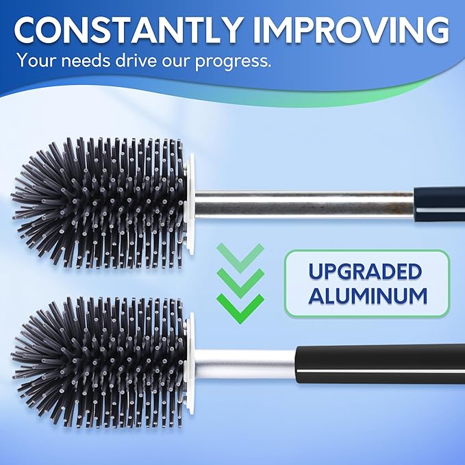 BOOMJOY Toilet Brush and Holder Set, Toilet Scrubber Brush - Image 4