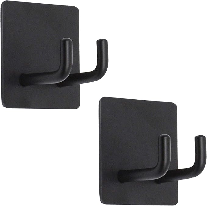 Adhesive Hooks, Bathroom Wall Towel Hooks, Stainless Steel Door Hangers by Yikla