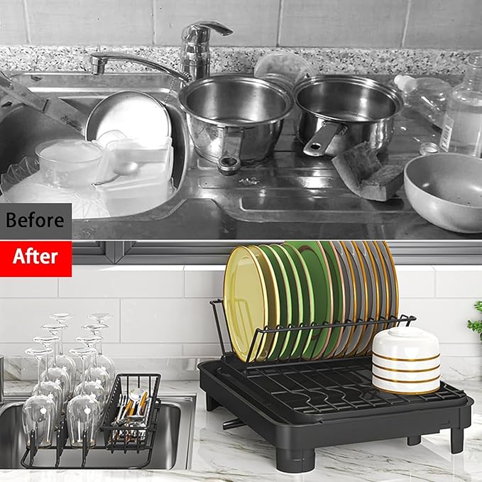LEMIKKLE Dish Drying Rack, Large-Capacity Dish Drainer - Image 2