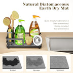 Kitchen Sink Caddy Organizer for Instant Dry, Rustproof Sponge Holder & Dish - Image 2