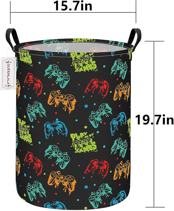 QUEENLALA Large Storage Basket, Laundry Hamper/Bathroom/Home Decor/Collapsible - Image 2