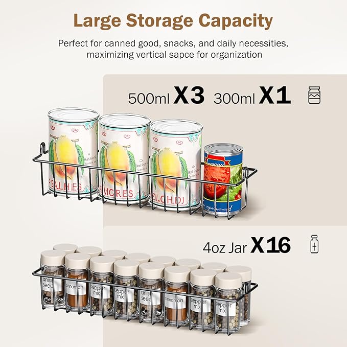 Delamu Over The Door Pantry Organizer, 5-Tier Pantry Door Organizers and Storage - Image 5