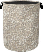 Beige Leaves Modern Laundry Basket by Gearsly