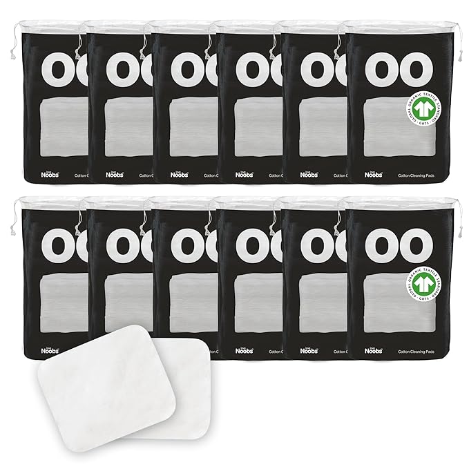 Baby Cotton Pads for Diaper Change by LoveNoobs, Ultra Soft 100% Organic Extra by LoveNoobs%C2%AE