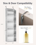 ULG Clear Over The Door Organizer 5-Tier Hanging Storage - Image 2