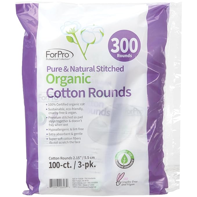 ForPro Pure & Natural Stitched Organic Cotton Rounds - Image 2