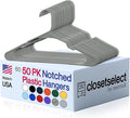 Plastic Hangers 50 Pack by closetselect