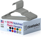 Plastic Hangers 50 Pack by closetselect