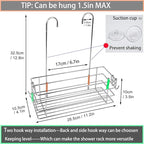 Shower Caddy Hanging Shower Rack SUS304 Stainless Steel Hanging Shower Orangizer - Image 6