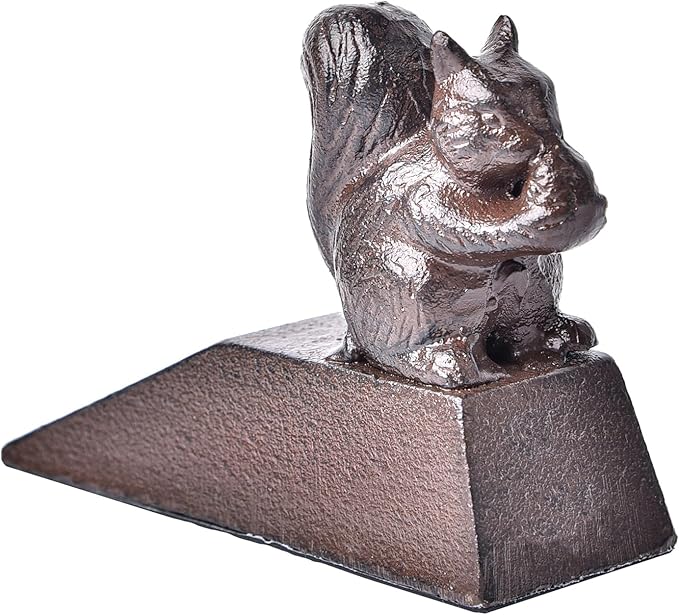 Sungmor Heavy Duty Cast Iron Squirrel Door Stops | Decorative Cute Animal - Image 3