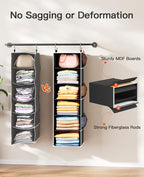 Pipishell Hanging Closet Organizer 6-Shelf, Hanging Shelves - Image 4