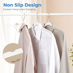 Smartor White Velvet Hangers 50 Pack, Non Slip Clothes Hangers - Image 2