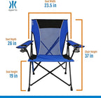 Kijaro Dual Lock Folding Camp Chairs - Versatile for Sports, Outdoors & Lawns - Locks Positions - Maldives Blue - Image 3
