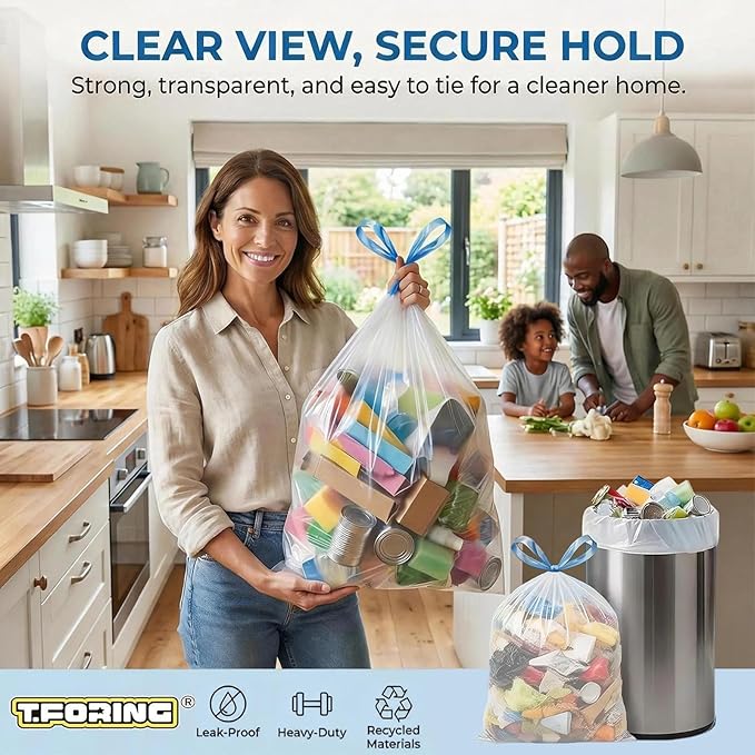 150 Count 2 Gallon Trash Bags Drawstring - Image 7
