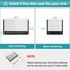 JASIWAY Roll Up Dish Drying Rack, Expandable Stainless Steel Portable Over The - Image 2