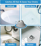 Hair Catcher Shower Drain, Bathtub Drain Hair Catcher, Covering Bathroom Sink - Image 2