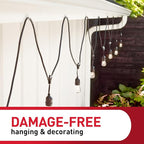 Command Outdoor Light Clips, 20 Clear Clips and 24 Command Strips, Damage-Free - Image 8