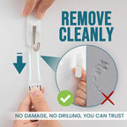 TAILI Hooks for Hanging, 10 Small Sticky Hooks and 12 Adhesive Strips, No - Image 5