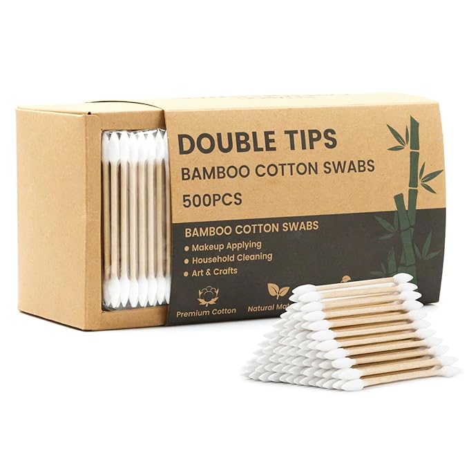 Pointed Cotton Swabs 500 Count Double Precision Tips by Bcowos
