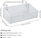 Bedside Caddy Hanging Storage Basket Beside Shelf Metal Organizer - Image 2