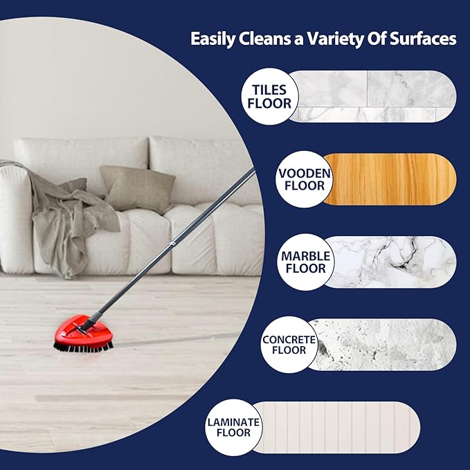 Spin Mop Scrub Brush Head, Hard Bristle Cleaning Scrubber Mop Head - Image 6