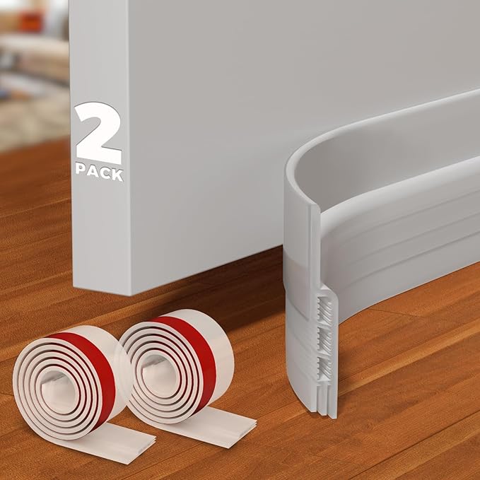 Holikme 2 Door Draft Stopper Sheets, Rolls & Strips Under Door Draft Blocker by Holikme