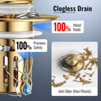 Bathroom Sink Stopper-All Metal Sink Stopper-Universal Fit 99% Bathroom Stopper - Image 3