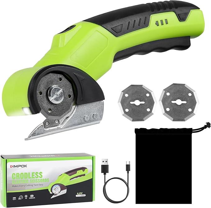 Electric Scissors & Cardboard Cutter, 4V Cordless Power Box Cutter by KIMPOK