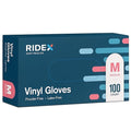 Ridex Disposable Gloves Latex-Free Clear Vinyl Gloves Powder-Free All-Purpose by Ridex