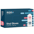 Ridex Disposable Gloves Latex-Free Clear Vinyl Gloves Powder-Free All-Purpose by Ridex