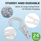 24pcs Laundry Hooks Clip Plastic Clothes Hangers Pins Super Strong Hanger Clips - Image 3