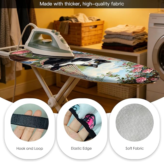 Nuxovilar Ironing Board Cover Needle Cotton 15x54 Inches | Ironing Board Cover - Image 5