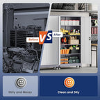 Yizosh Metal Garage Storage Cabinet with Locking Doors and Adjustable Shelves,- 75" Rolling Steel Tool Cabinet for Home Office,Garage,Warehouse - Image 7
