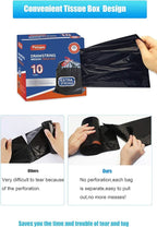 10 Gallon Drawstring Trash Bag Garbage Bag Trash Can Liner, 0.9 Mil - Image 4
