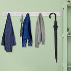 10 Hook Coat Rack Wall Mounted, Long 38 Inches Wooden Wall Coat Hanger - Image 7