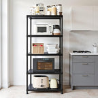 Plastic Storage Shelves, 70.2" H x 11.8" D x 23.62" W Plastic Shelves for Storage, 5-Tier Shelving Unit, Storage Rack, 330 lbs, Bathroom, Laundry, Garage & Home - Image 2