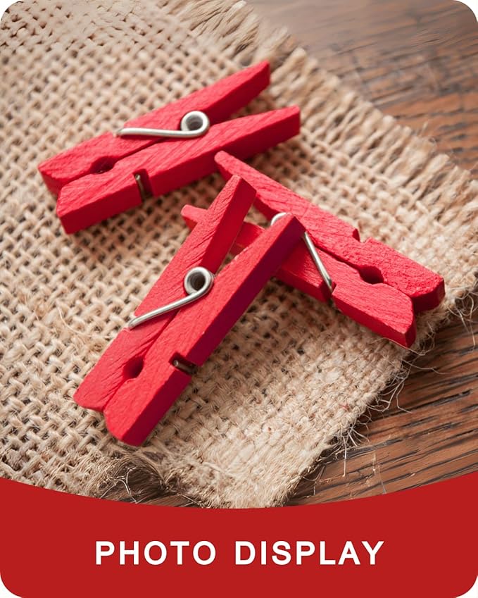 Mini Clothes Pins Wooden Colored Small Clothespins - Image 8