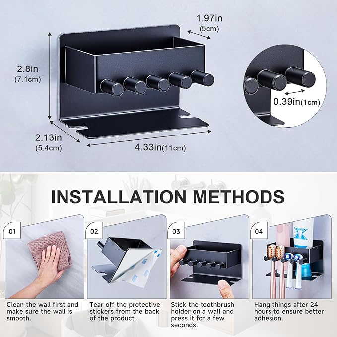 Electric Toothbrush Head Holder, Electric Toothbrush Holders Wall Mounted - Image 9