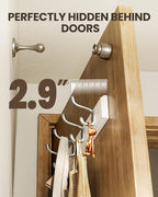 AMADA HOMEFURNISHING Coat Rack Wall Mount 2 Pack, Coat Hooks Wall Hooks Coat - Image 8