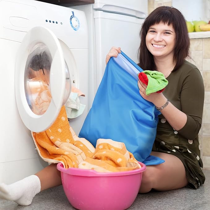 Shappy 2 Pcs Large Travel Laundry Bag Washable Waterproof Wet Dry Large Dirty - Image 6