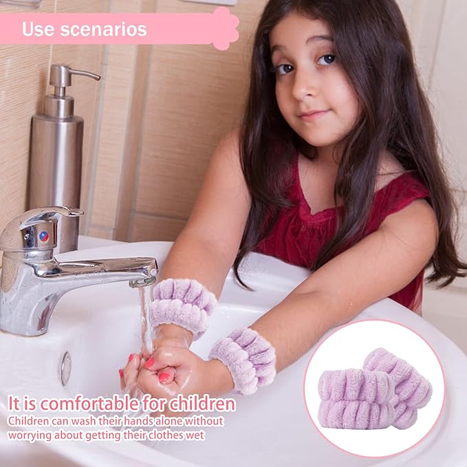 8pcs Wrist Bands for Washing Face, Absorbent Face Washing Wristbands, - Image 4